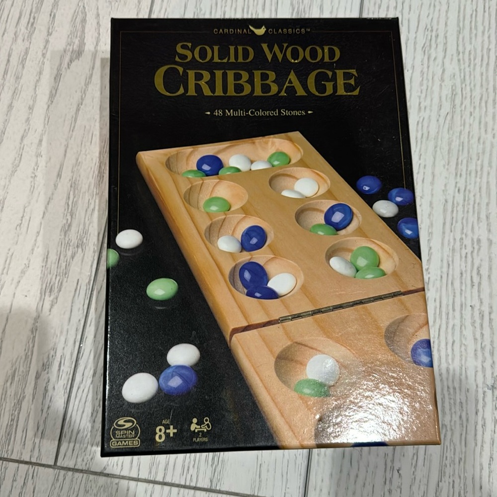 Solid wood cribbage